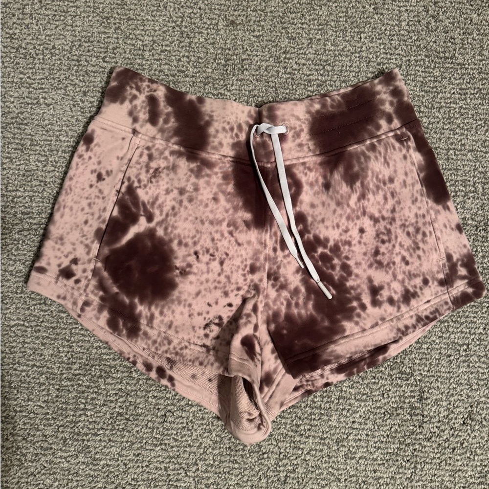 lululemon athletica Tie-Dye Athletic Shorts - Brown and Pink